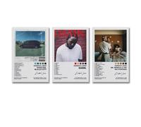 Shmaicheho 3 PCS Kendrick Poster Lamar Music Rapper Album Cover Wall Art Canvas Posters Room Decorative Aesthetic Print Decor 12x18inch(30x45cm)-3pcs Style-2