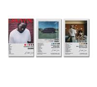 Shmaicheho 3 PCS Kendrick Posters Lamar Music Album Poster Wall Art Canvas Room Decorative Aesthetic Poster Print Decor 08x12inch(20x30cm)-3pcs Style-6
