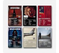 Shmaicheho Set Of 6 Eminem Poster Music Album Wall Art Canvas Posters Room Decorative Aesthetic Poster Print Decor 24x36inch(60x90cm) Unframe-style