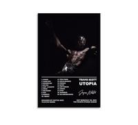Shmaicheho Travis Poster Scott Rapper Music Album Utopia Canvas Poster Wall Art Decor Living Room Bedroom Decoration Posters 16x24inch(40x60cm) Unframe-style