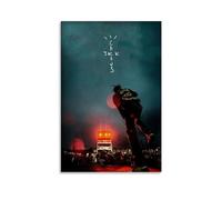 Shmaicheho Travis Poster Scott Rapper Music Vintage Canvas Poster Wall Art Decor Living Room Bedroom Decoration Posters 24x36inch(60x90cm) Unframe-style