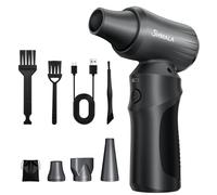 SHMALA Electric Compressed Air Duster - Super Powerful 150,000RPM Cordless Blower Rechargeable Brushless Motor and Durable Design, 3 Adjustable Speeds