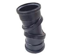 SHMOX 110mm 0 to 90 Degree Adjustable Bend Double Socket Down Pipe Connecter - Underground Drainage (Black)