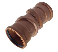 SHMOX 110mm 0 to 90 Degree Adjustable Bend Double Socket Down Pipe Connecter - Underground Drainage (Teracotta)