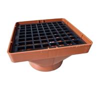 SHMOX 110mm Square Drain Hopper & Grid - Compatible with 110mm Pipe & Underground Connections