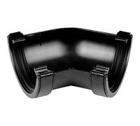 SHMOX 112mm Half Round Gutter 135 Angle Bend Gutter Pipes and Fittings- Black