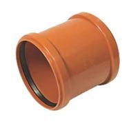 SHMOX 160mm Underground Pipe Coupling - Push-Fit Double Socket Connector Slip for Soil Pipe Fittings