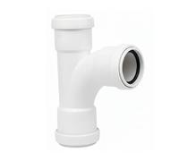 SHMOX Durable Waste Pipe Swept Tee- 32mm Waste Tee for Plumbing Systems, White