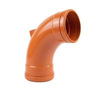 SHMOX Rest Bend 110mm Underground Drainage Pipe Fittings Bend Trap Gulley Socket Grid Coupler (Double Socket)