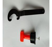 SHMOX Tile Leveling System Kit 50pcs Reusable Floor Tile Spacers, 100 Cross spacers and 1 Tile Wrench