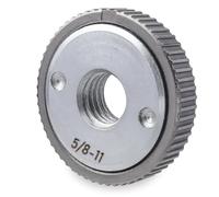 Shmsbdre Angle Grinder Flange Nut 5/8-11 Locking Nut with Quick Release | Prevents disc slippage during aggressive grinding, improving operator safety and reducing kickback risk on the job.