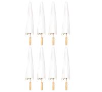Shmsbdre Parasol Paper White 60cm for Weddings Centerpieces and Photo Props | Valued for DIY craft lovers: decorate with gems, glitter, paints; 60cm white parasols provide a blank canvas for creativity.