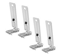 Shmsbdre Siding Tools 4-Pack Hooks for Quick Install Process | instruction: place lower board, nail upper, lift the clamp, and repeat for each plate to speed installs.