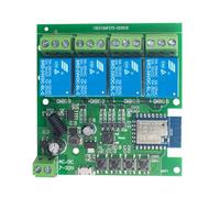 Shmsbdre Smart WiFi Relay Switch 4-Channel Self-Lock Inching RF433 DC7V-32V | four outputs allow each channel to turn on/off separately, plus inching/self-lock modes and RF433 remote control