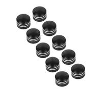 SHMTOOL 10pcs Black Cut Aluminum Engine Bolt Cover Round Topper Cap for Harley Twin Cam Dyna Softail Sportster XL 883 1200 Touring Electra Road Glide King Street Glide (Fit Inner 9mm-12mm)