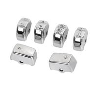 SHMTOOL 6pcs Chrome ABS Hand Control Switch Housing Button Caps Fit for Harley Dyna Low Rider 2012-2017, Softail Fat Boy 2011-2015 and Sportster XL1200C 2014-2018