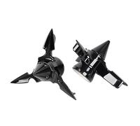 SHMTOOL Black Plastic Spun Blade Spinning Front Axle Nut Cover for Harley Dyna Sportster 1200 Iron 883 Road Glides Street Glides Electra Glides 2008-later