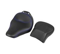 SHMTOOL Blue Stitching Front Seat & Black Rear Seat Driver Rider Passenger Seat for Harley Fat Boy FLSTF 2007-2017