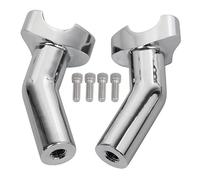SHMTOOL Chrome 4.5" Tall Aluminum Pullback Handlebar Risers For Harley Dyna Street Bob Low Rider Wide Glide Softail Fat Boy Sportster