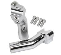 SHMTOOL Chrome 4" Pullback Handlebar Risers Aluminum for Harley 1" Handlebars Dyna Street Bob Low Rider Wide Glide Softail Sportster XL883C XL1200C