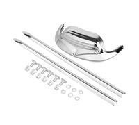 SHMTOOL Chrome Motorcycle Front Fender Mudguard Tip Accent & Spear Trim Kit For Harley Softail Classic FLSTC 1986-2008, FLSTN 1993-1996 and FLHR, FLHT and FLT 1982-2013 (except Road King Custom)