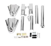 SHMTOOL Chrome Motorcycle Rear Axle Phantom Swingarm Covers for Harley Softail Fat Boy Heritage Softail FLST 2000-2007