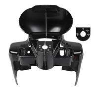 SHMTOOL Gloss Black ABS Gauge Housing Nacelle Cover Ignition Switch Panel Kit for Harley Road Glide 1998-2013