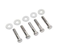 SHMTOOL Iron Rear Sprocket Bolt and Washer Kit Hex For Harley Softail Fat Boy Standard FXST Springer 2000-up, Dyna Super Glide Wide Glide Low Rider FXDL 2000-2005, Chrome