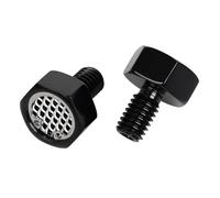 SHMTOOL Motorcycle Aluminum Breather Bolts Screw Replacement For Harley Dyna CVO Softail and Touring Electra Glide Road King models, Black