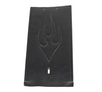 SHMTOOL Motorcycle Flame PU Leather Gas Tank Panel Bib for Harley Dyna FXDWG 1993-2003, Softail FLSTF 2000-2017, Black