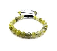 SHNAYA JEWELS AAA " SERPENTINE A " Natural Healing Power Gemstone Crystal Beads Unisex Adjustable Macrame Bracelets 8mm, serpentine a