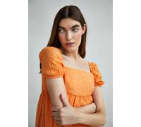 Shnoo Women's Square Neck A-Line Dress in Orange | Size: 10 Shnoo Orange 10