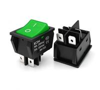 SHNOUMYULGNIYE PowerTool Switch Replacement, 2 PCS Green On/Off Power Switch with Light On/Off Button for Numatic Vacuum Cleaner Henry Hoover Hetty James George Edward Models, 4-Pin Boat Type