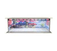Shntig 1: 64 Model Car Display Garage Parking Lot with Interior Lighting Dustproof Acrylic Storage Case for Diecast Car Collectors