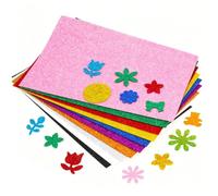 Shntig 10 Pcs Sparkle Paper for Art, Thick and Bendable EVA, Clean Die Cut Results for School Projects, Assorted Colors for Versatile Use Paper