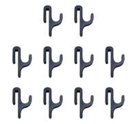 Shntig 10 Pieces Plastics Clip on Shower Hooks for Towels and Bathroom Accessories Drillless Easy Installation Space Saver Travel Shower Hooks