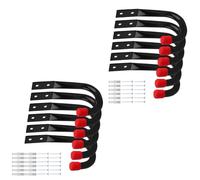 Shntig 12 Piece Heavy Duty Garage Hooks Set Strong Steel Construction Supports Up to 30KG Ideal for Organizing Tools Bikes and Ladders EVA Padded Storage Hooks