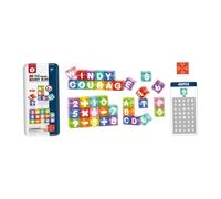 Shntig 2CM Assembly Tiles 40PCS Character Number Puzzle Exercise for Basic Pupils to Improve Spelling Counting and Fundamental Mathematics Educational Dolls for Infants
