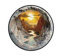 Shntig 3D Wooden Cave Puzzle for Adults Exquisite Toy and Thoughtful Present Fun Brains Challenge Puzzle Unique Design Mind Stimulating Toy