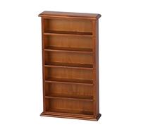 Shntig 6 Section Miniature Wood Bookcase 1: 12 Scale Tiny Wood Bookshelf Model for 1: 12 Scale Doll House Furniture Accessories Collector Model House Items
