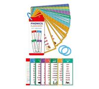 Shntig 60pcs Word Cards English Language Learning Card for Kindergarten Children with Bright Illustrations for Early Education Phonics Flashcards for Kids