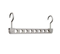 Shntig Aluminum Alloy Multi Hook Hanger 6/8 Holes Space Saving Solution For Closet Laundry Room Travel Essential Scarf Tie Towel Organiser