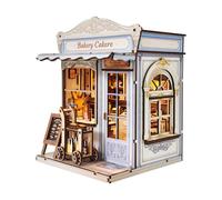 Shntig Artistic Wooden Bakery Model Building Set for Aspiring Architects and Lovers Project Family Activity Wooden Bakery Model Set