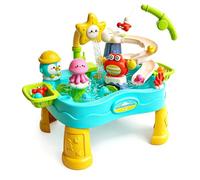 Shntig Automatic Cycling Water Table Toy for Toddler Realistic Fishing Game for Fine Motor Skill Development Learning Activity Safe Fishing Game for Toddler