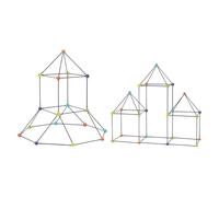 Shntig Builders Toy with 100 Robust ABS Tubes and Connectors to Construct Play Structures Castles and More Boys Girls Activity