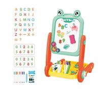 Shntig Children Double Sided Doodling Board Frogs Stand Design Reusable Writing Surfaces Safe Art Easel Toy For Creativity Drawing Easel Toy