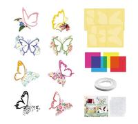 Shntig Colorful Butterfly Educational Sun Catcher Set for Kids with Colorful Spring Inspired Patterns ' S