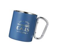 Shntig Compact Travel Mug with Carabiner Hook Handle Double Insulated for Camping Use Double Layer Insulated Camping Mug