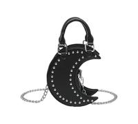 Shntig Contemporary Moons Shaped Shoulder Bag Offering Convenience with Its Convertible Strap Design Crossbody Bag Round Handbag