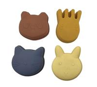 Shntig Creative Animal Shaped Sand Molds Sand Shape Collection Safe Silicone for Kids Silicone Beach Dolls
